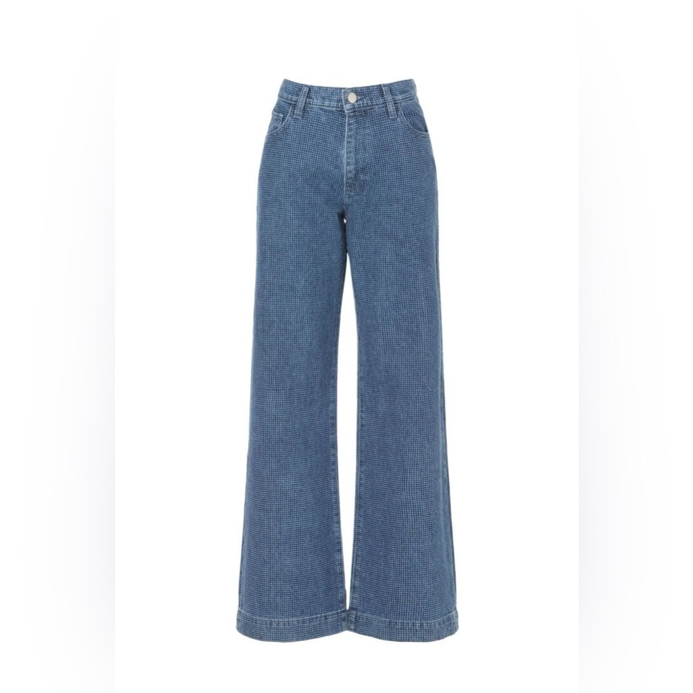 New Zoie Blue Wide-Leg Distressed Jeans size 29 - Picture 2 of 13
